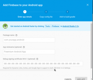 add fire base to your android app